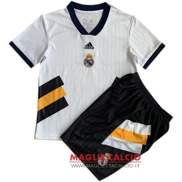 nuova especial maglietta real madrid set completo bambino 2023-2024 bianco