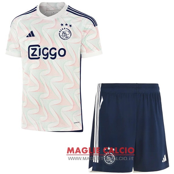 nuova seconda magliette ajax set completo bambino 2023-2024