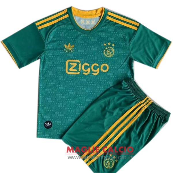 nuova concetto magliette ajax set completo bambino 2023-2024 verde