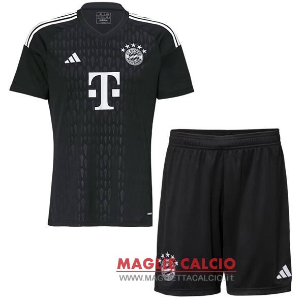 nuova portiere magliette bayern munich set completo bambino 2023-2024 nero