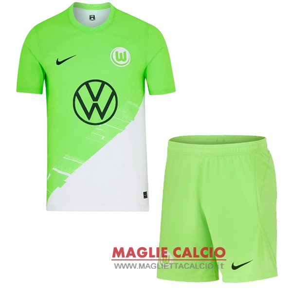 nuova prima divisione magliette wolfsburg set completo uomo 2023-2024