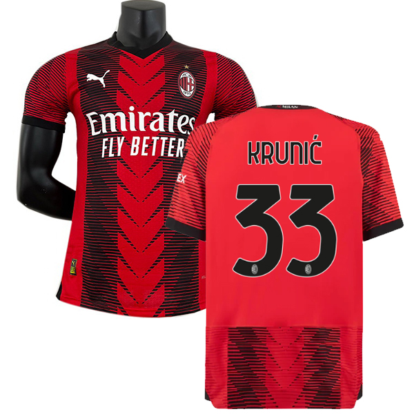 NO.33 Krunić tailandia nuova prima giocatori divisione magliette ac milan 2023-2024