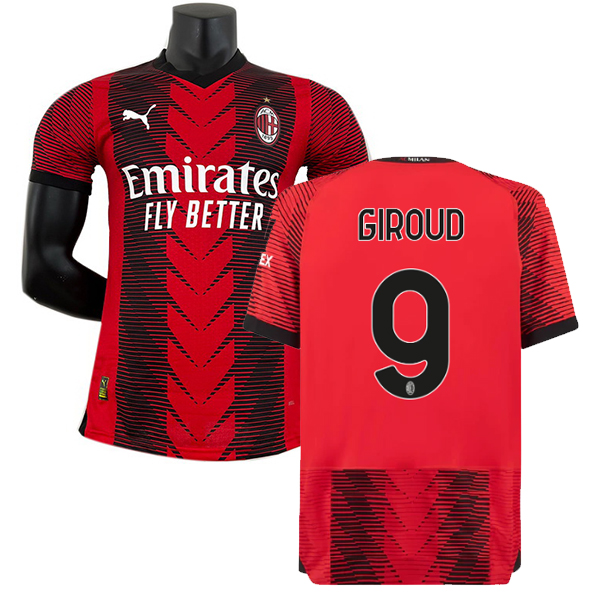 NO.9 Giroud tailandia nuova prima giocatori divisione magliette ac milan 2023-2024