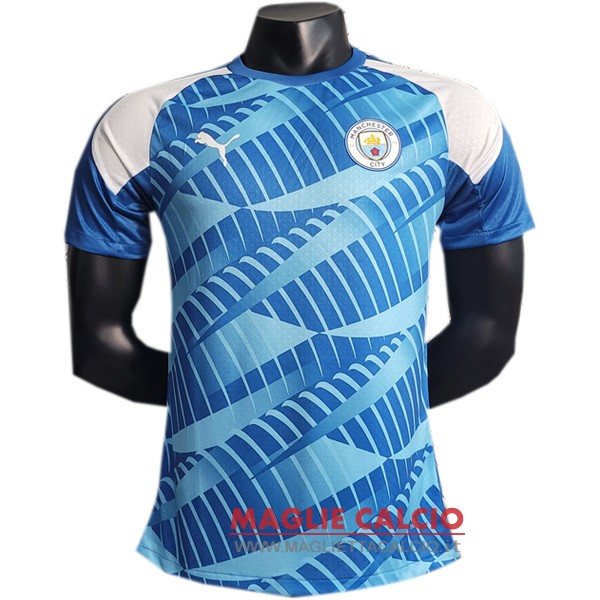 tailandia nuova Pre-partita giocatori divisione magliette manchester city 2023-2024 blu