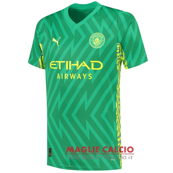 tailandia nuova divisione magliette portiere manchester city 2023-2024 verde