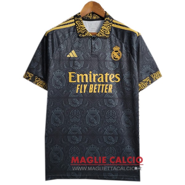 tailandia nuova speciale divisione magliette real madrid 2023-2024 nero Amarillo