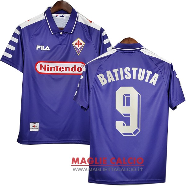 NO.9-Batistuta nuova prima divisione magliette fiorentina retro 1998-1999