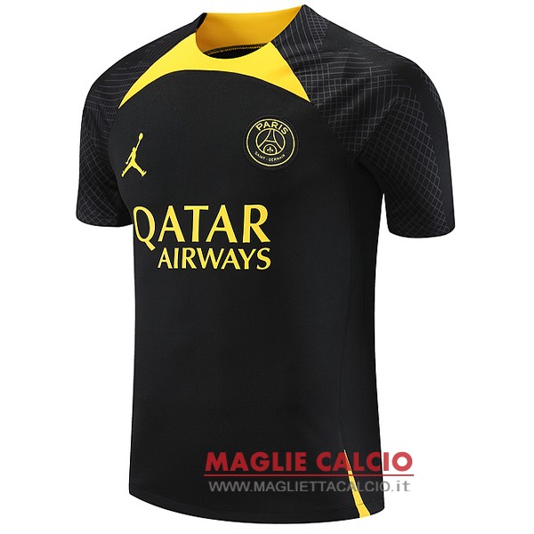 nuova formazione divisione magliette psg 2023-2024 nero I giallo