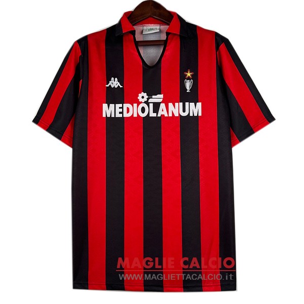 nuova prima divisione magliette ac milan retro 1988-1990