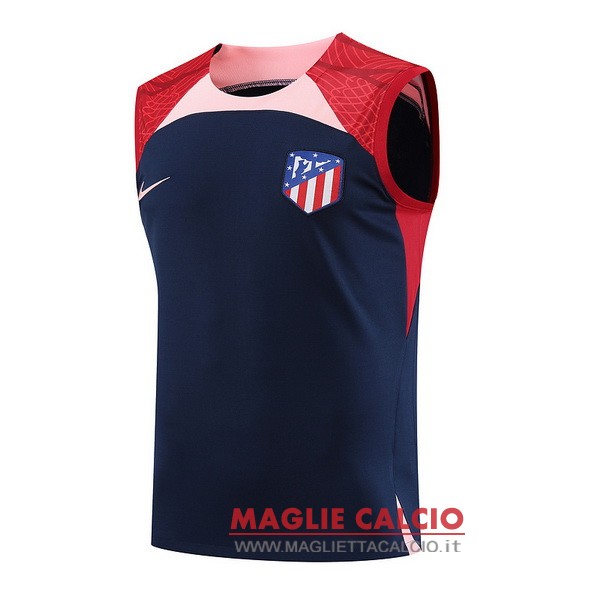 nuova sin mangas formazione divisione magliette atlético madrid 2023-2024 blu rosso