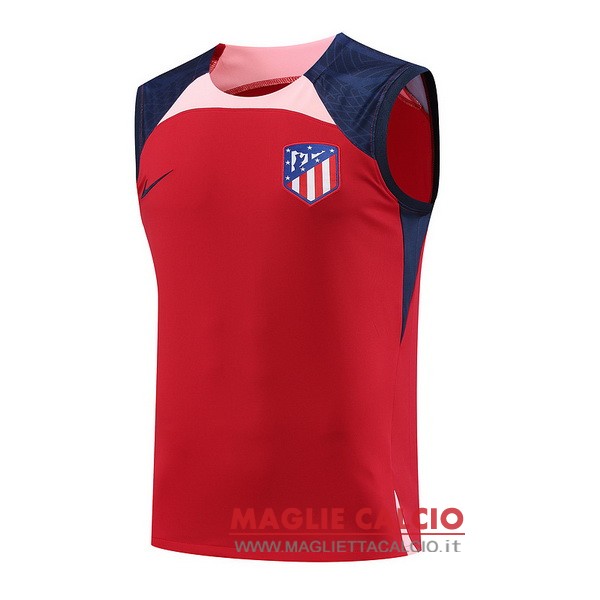 nuova sin mangas formazione divisione magliette atlético madrid 2023-2024 rosso blu