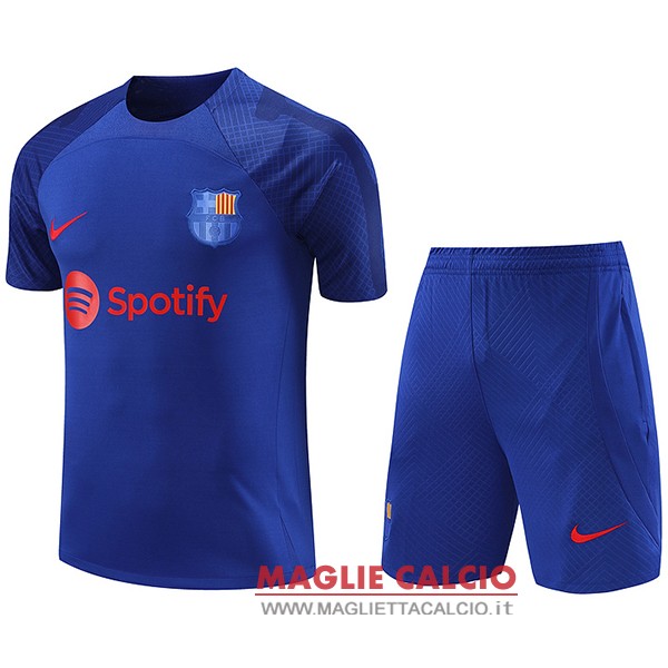 nuova formazione set completo divisione magliette barcelona 2023-2024 blu