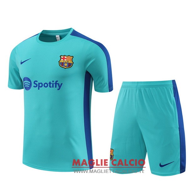 nuova formazione set completo divisione magliette barcelona 2023-2024 verde blu