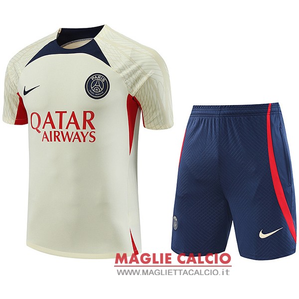 nuova formazione set completo divisione magliette psg 2023-2024 giallo I blu