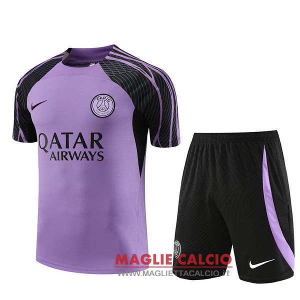 nuova formazione set completo divisione magliette psg 2023-2024 purpureo nero