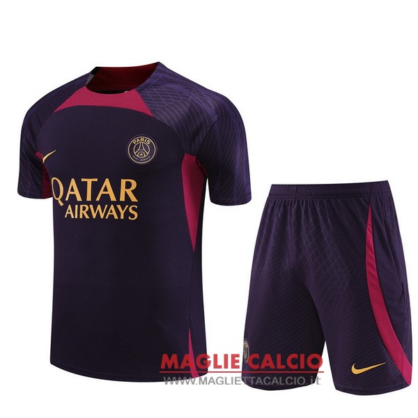 formazione magliette paris saint germain set completo bambino 2023-2024 purpureo navy