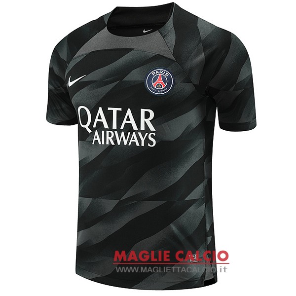 tailandia nuova divisione magliette portiere paris saint germain 2023-2024 nero