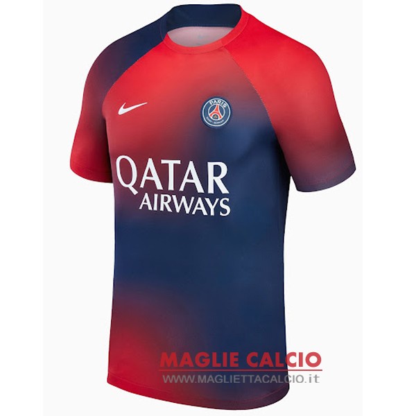 tailandia nuova pre partita divisione magliette paris saint germain 2023-2024 I blu