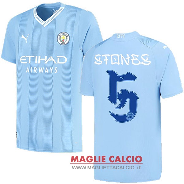 Stones thailandia nuova prima divisione magliette manchester city 2023-2024