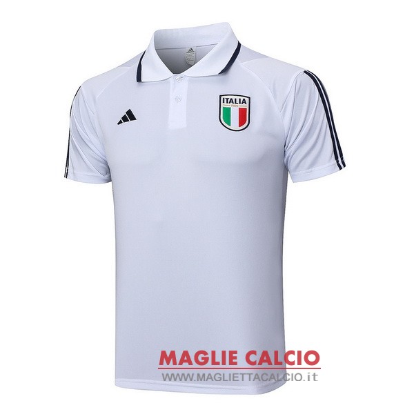 polo maglia italia 2023 bianco