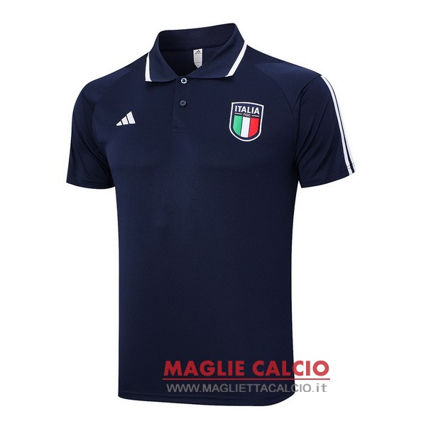 polo maglia italia 2023 blu navy