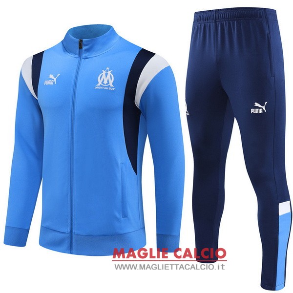 nuova marseille insieme completo blu III bianco giacca lunga zip 2023-2024