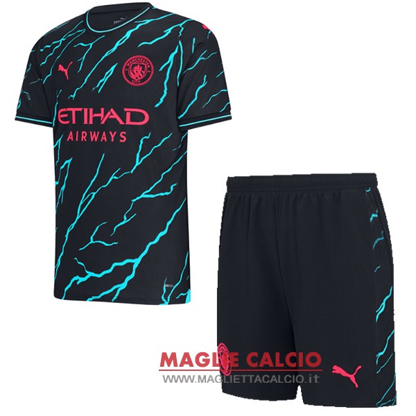 nuova terza divisione magliette manchester city set completo uomo 2023-2024