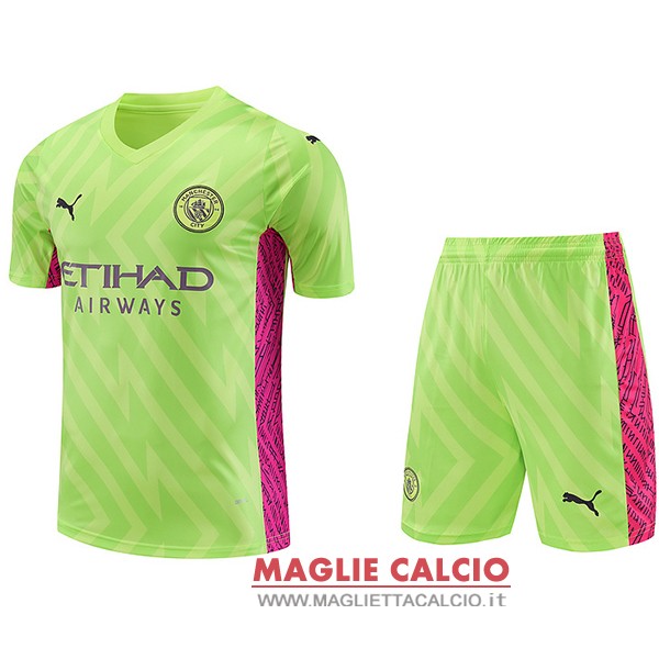 nuova divisione magliette portiere manchester city set completo uomo 2023-2024 giallo