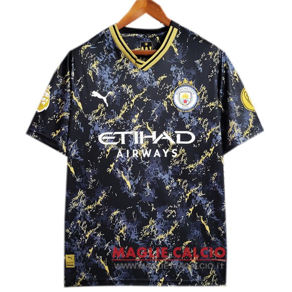 tailandia nuova speciale divisione magliette manchester city 2023-2024 nero giallo