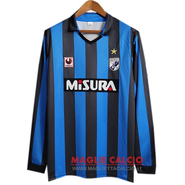 nuova prima manica lunga divisione magliette Inter Milan retro 1999-2000
