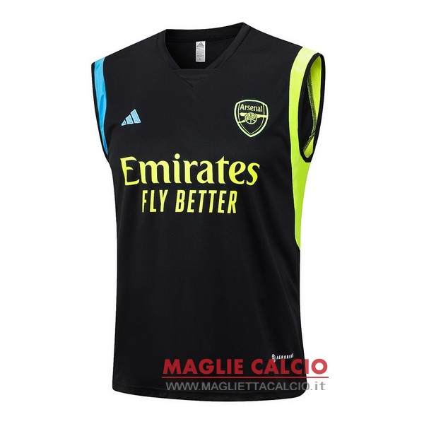 nuova formazione senza maniche magliette arsenal 2023-2024 blu I navy