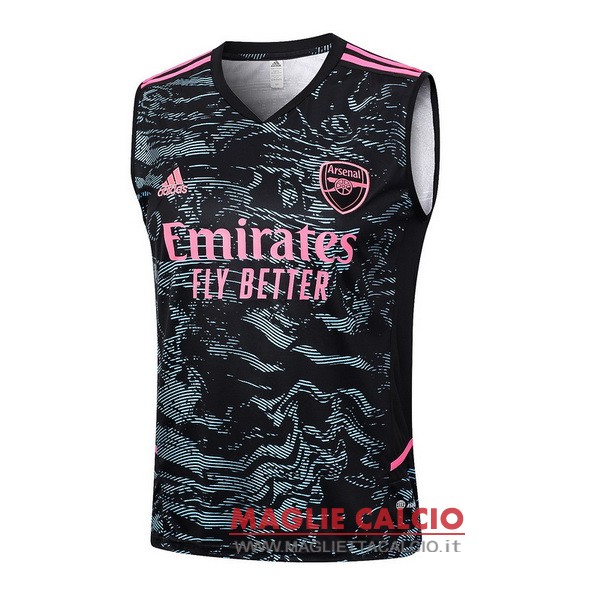 nuova formazione senza maniche magliette arsenal 2023-2024 verde nero rosa