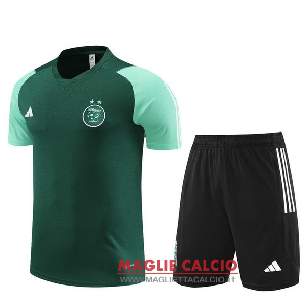 nuova formazione set completo divisione magliette algeria 2023 verde nero