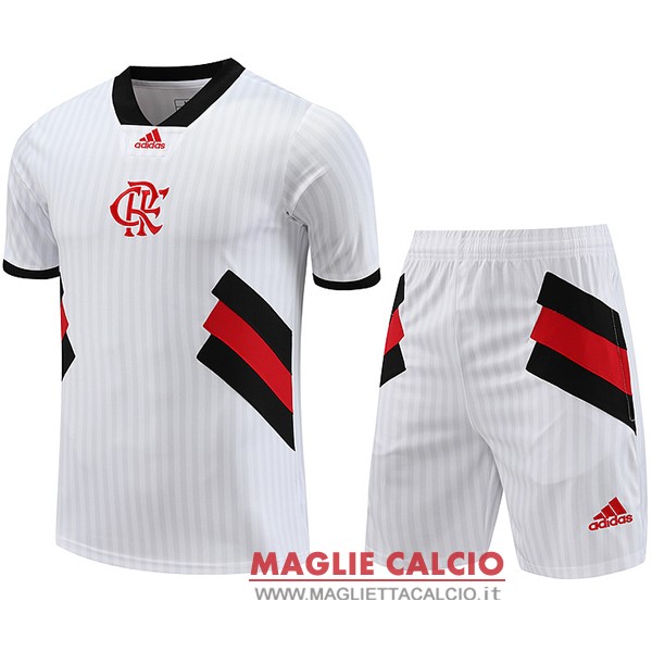 nuova formazione divisione magliette set completo flamengo 2023-2024 bianco nero