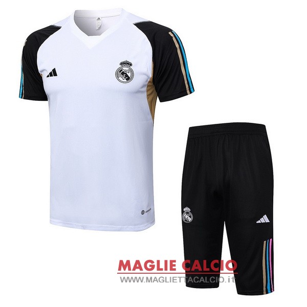 nuova magliette set completo real madrid formazione 2023-2024 giallo nero