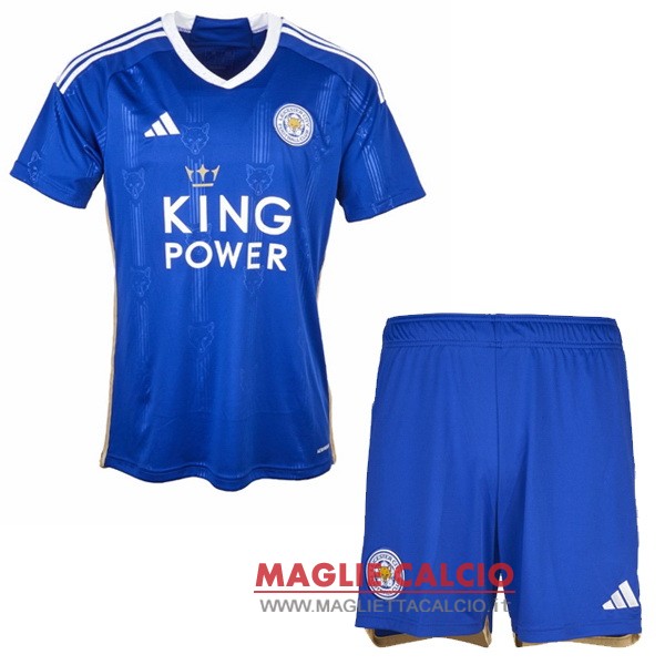 nuova prima magliette leicester city set completo bambino 2022-2023