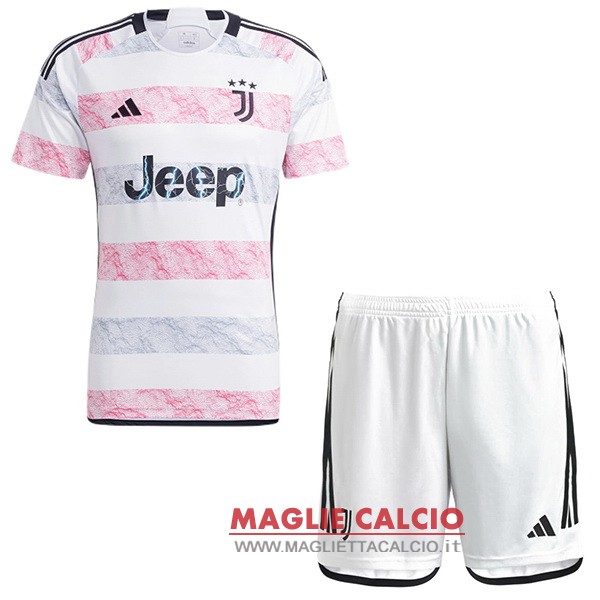 seconda magliette juventus set completo bambino 2023-2024