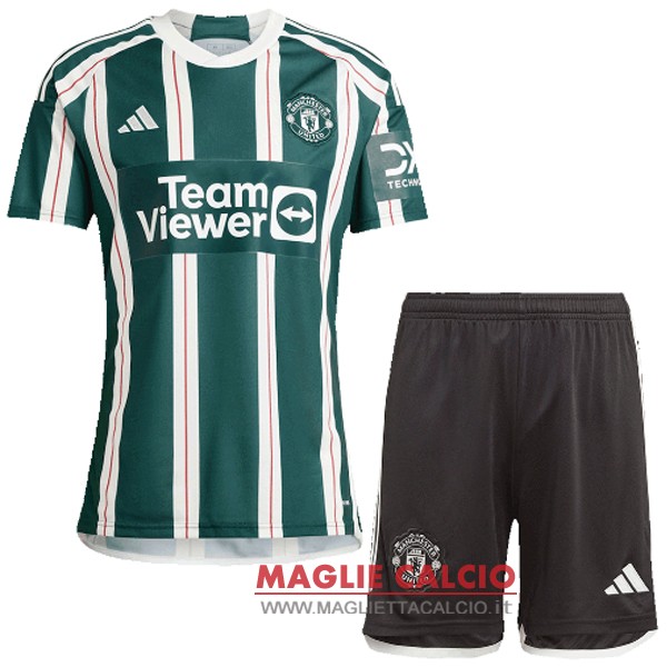 seconda magliette manchester united set completo uomo 2023-2024 rosso