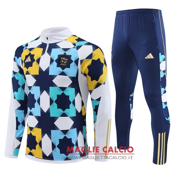 felpa da allenamento bambino set completo algeria 2023 bianco i blu