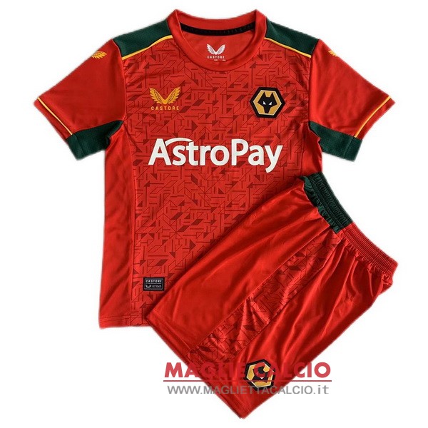 nuova seconda magliette wolves set completo bambino 2023-2024