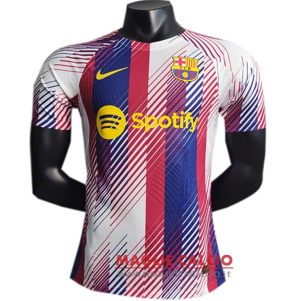 nuova formazione giocatori divisione magliette barcelona 2023-2024 rosso blu