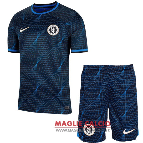 nuova seconda magliette chelsea set completo bambino 2023-2024