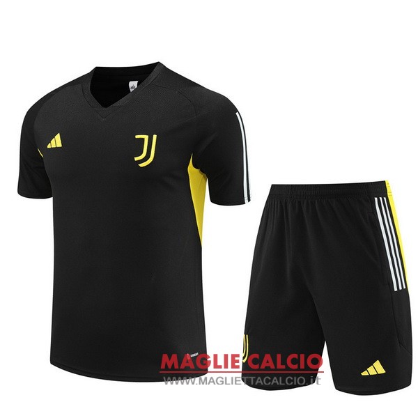 formazione bambino set completo maglia juventus 2023-2024 nero giallo