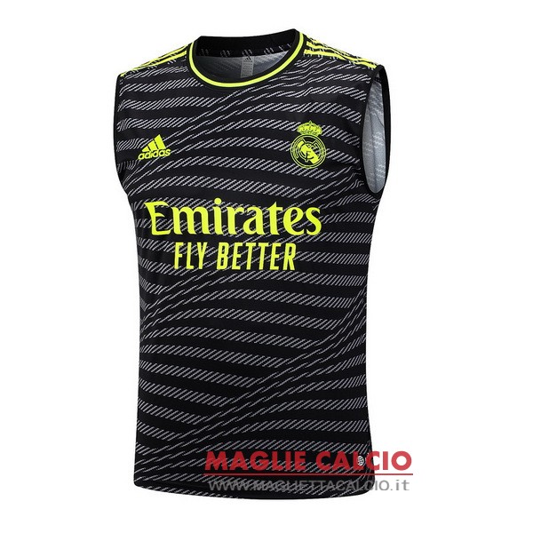 nuova sin mangas magliette real madrid formazione 2023-2024 verde grigio