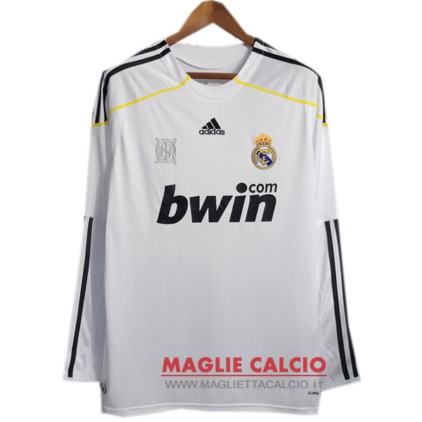 nuova prima manica lunga divisione magliette real madrid retro 2009-2010