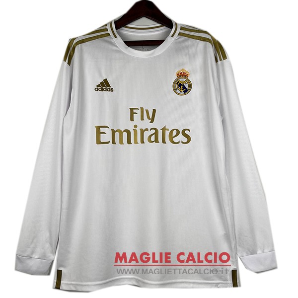 nuova prima manica lunga divisione magliette real madrid retro 2019-2020