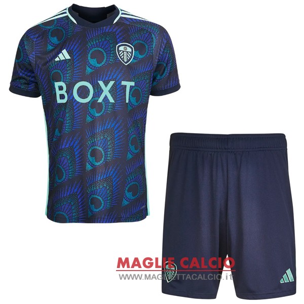 nuova seconda magliette set completo leeds united bambino 2023-2024