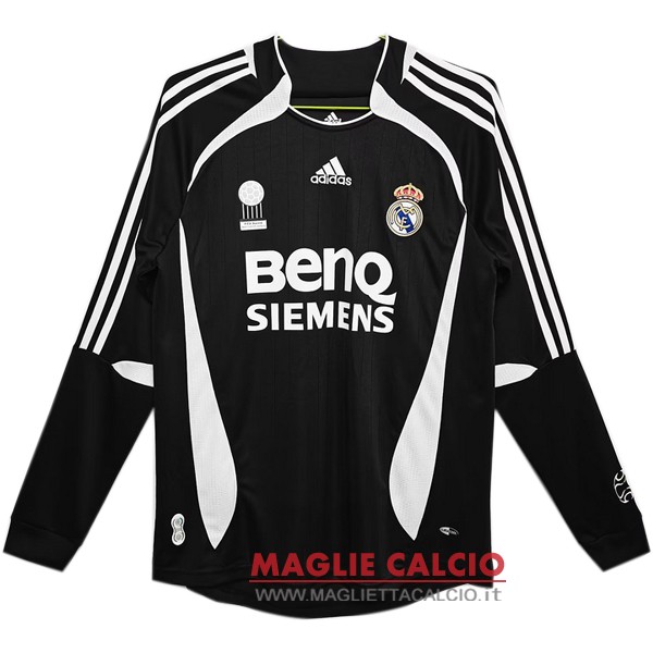 nuova seconda manica lunga divisione magliette real madrid retro 2006-2007