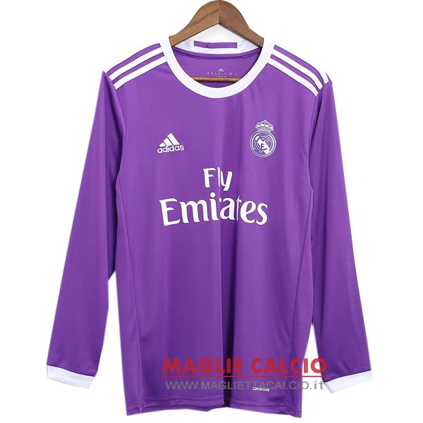 nuova seconda manica lunga divisione magliette real madrid retro 2016/2017