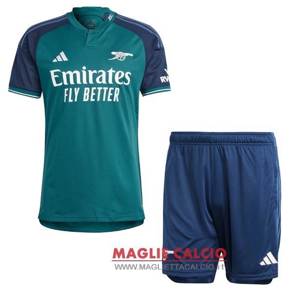 nuova terza magliette arsenal set completo bambino 2023-2024